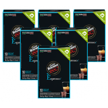 60 capsules compatibles Nespresso* Original Espresso Deca - CAFFE VERGNANO - Sélection Rouge (Italien)