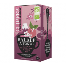 Infusion Thé Vert Jasmin, Pêche "balade À Tokyo" Bio - 20 Sachets - Clipper