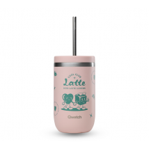 Gourde Isotherme Avec Paille - Cold Cup Latte Lovers - 47 Cl - Qwetch