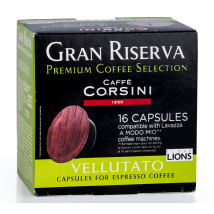 Caffè Corsini - 16 Capsules A Modo Mio compatibles Gran Riserva Vellutato - Corsini