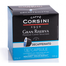 Caffè Corsini - 16 Capsules Gran Riserva Decaffeinato pour Nescafe Dolce Gusto - CAFFE CORSINI