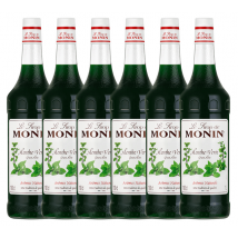 Monin - 6 x Sirop pour professionnel Menthe 1L - MONIN