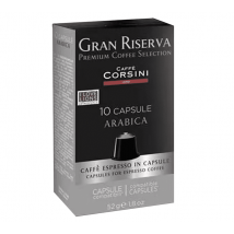 Caffè Corsini - 10 capsules compatibles Nespresso Gran Riserva Arabica - CAFFE CORSINI
