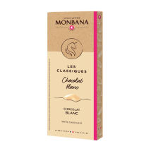 Tablette Chocolat Blanc Vanille - 80 G - Monbana