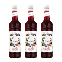 Monin - Sirop Grenadine pour professionnel - Bouteille plastique - 3 x 1L - MONIN - Arômes naturels