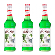 Monin - Lot de Sirops Basilic pour professionnel 3 x 70cl - MONIN
