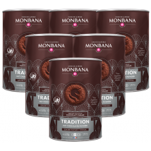 Monbana - Lot Boîtes Chocolat Poudre Salon de Thé - Vrac 6 x 1 kg - MONBANA