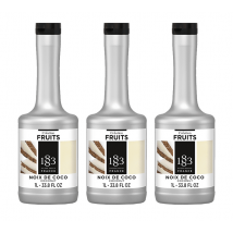 1883 - Maison Routin - Lot de 3 purées de fruit Création Fruits 1883 - Noix de Coco - 3 x 1 L