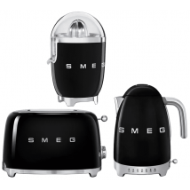 SMEG - Set Petit-Déjeuner (Toaster - Presse Agrumes - Bouilloire) Noir - SMEG