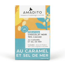 Amadito - Chocolat noir 70% Création au caramel et sel de mer - Tablette 70g - AMADITO