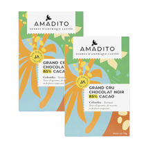 Amadito - Chocolat noir Grand cru 85% cacao - 2 tablettes 70g - Amadito