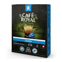 18 Capsules Lungo - compatible Nespresso - CAFE ROYAL - Sélection Rouge (Italien)