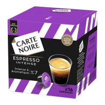Carte Noire - 16 Capsules Intense compatibles Nescafe Dolce Gusto Espresso - CARTE NOIRE