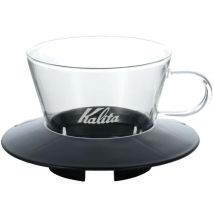 2-Cup Kalita Wave Dripper 155 in black/glass