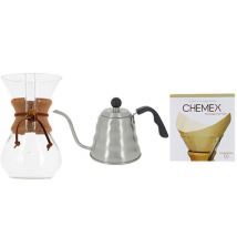 Chemex kit n°2: Chemex 6 cup + Baristator kettle + 100 filters