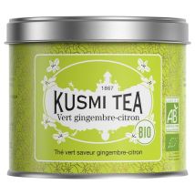 Kusmi Tea Lemon Ginger Organic Green Tea - 100g Loose Leaf Tin - Flavoured Teas/Infusions