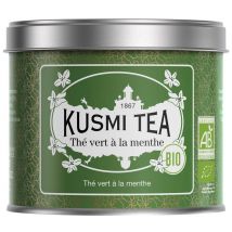 Kusmi Tea Organic Spearmint Green Tea - 100g Loose Leaf Tin - Flavoured Teas/Infusions