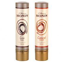 L'Artiste de Monin Cocoa-Caramel Sauces - 2 x 150ml