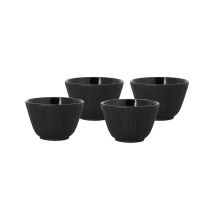 The Kitchenette - Set of 4 black cast iron cups - 12cl