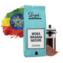 Organic French press ground coffee: Ethiopia - Moka Waabaa Nature - 250g - Cafés Lugat - Ethiopia