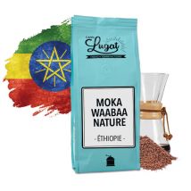 Organic ground coffee for Hario/Chemex coffee makers : Ethiopia - Moka Waabaa Nature - 250g - Cafés Lugat - Ethiopia