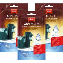 Melitta Anti Calc liquid descaler for capsule & pad machines - 3 doses