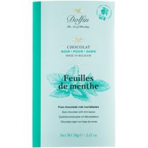 Dolfin - Tablette chocolat noir 60% et feuilles de menthe - 70 g - DOLFIN