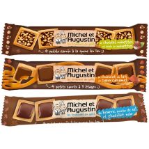 Michel Augustin - Michel et Augustin - 3 bars of 4 small caramel and salted butter squares - Manufactured in France