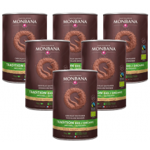Lot de 6 boîtes de Chocolat en poudre Bio Max Havelaar 6x1Kg - Monbana - 6000.0000