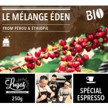 Organic ground coffee: Le Mélange Eden (Eden Blend) - 250g - Cafés Lugat - Exceptional coffee