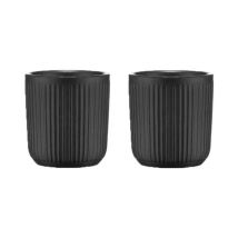 Set de 2 mugs Douro double paroi - porcelaine noire - 10cl - BODUM - 7 à 10 cl