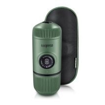 Wacaco Nanopresso for ground coffee in Moss Green with protective case