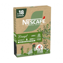 Nescafé Farmers Origins - 18 Capsules compatibles Nespresso - Brazil - NESCAFE FARMERS ORIGINS