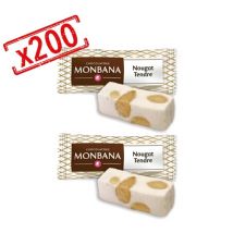 Monbana - Pack Mini Nougats Individuel - 200 sachets (1 kg) - MONBANA