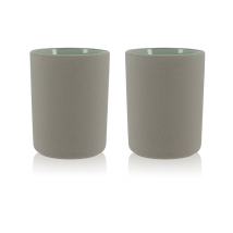 Mugs isothermes OGO Living en grès gris 20cl x2 - 11 à 20 cl