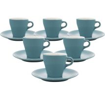 Origami - Tasses - ORIGAMI - tasses et sous-tasses espresso turquoise 9cl