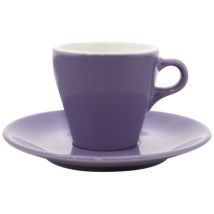 Origami Espresso Cup and Saucer Purple - 9cl - With handle