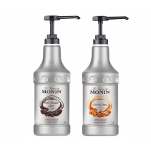 Monin - Lot de 2 toppings 1.89L - Caramel et Chocolat - MONIN