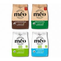 Pack Découverte 144 dosettes souples - CAFES MEO - Dosette compatible Senseo