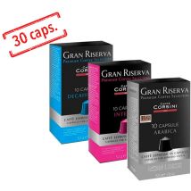 Caffè Corsini Selection pack of Nepresso compatible capsules (3 x 10)