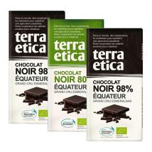Terra Etica - Pack de 3 tablettes au chocolat noir bio - TERRA ETICA