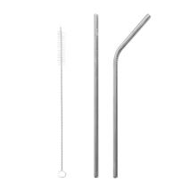 Qwetch - QWETCH set of reusable stainless steel straws with brush