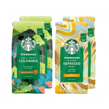 Starbucks - Pack 4x450g café en grain Blonde Espresso Roast et Single Origin Colombia - STARBUCKS