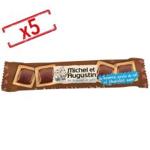 Michel Augustin - Lot de 5x4 petits carrés Chocolat noir / Pointe de sel - Michel et Augustin