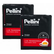 Pellini Ground Coffee Espresso Supérieur N°42 Traditionale - 4x250g - Big Brand Coffees