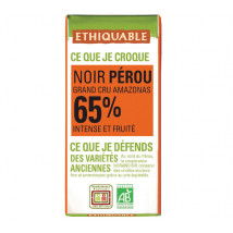 Ethiquable - Mini-Tablette de chocolat noir ETHIQUABLE Pérou 65 % 30g