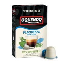 Oquendo - 10 capsules compatibles Nespresso Placidezza descafeinado - OQUENDO - Biodégradables / Compostables