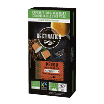 Destination - 10 capsules compatibles Nespresso* Original Pérou Bio - DESTINATION
