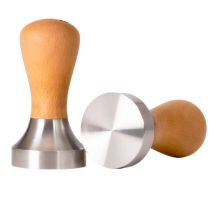 Rok - Tamper café ROK 49.7mm en acier et bois de hêtre