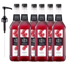 1883 Maison Routin - Routin 1883 Raspberry Syrup in Plastic Bottle - 6 x 1L - Manufactured in France